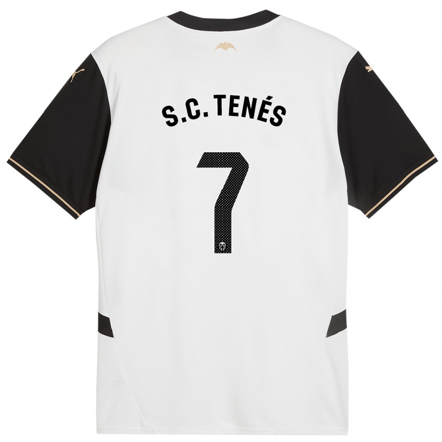 Niño Fútbol Camiseta Sergi Canós #7 Blanco Negro 1ª Equipación 2024/25 Argentina