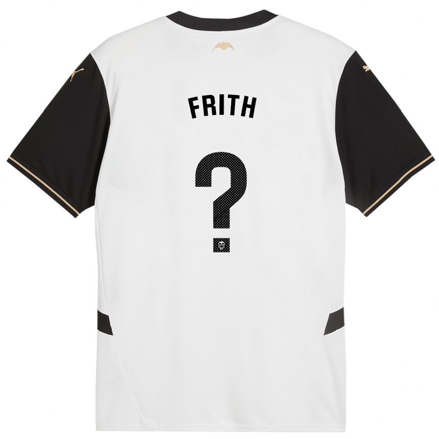 Niño Fútbol Camiseta Declan Frith #0 Blanco Negro 1ª Equipación 2024/25 Argentina