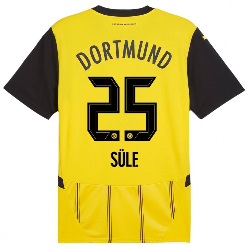 Niño Fútbol Camiseta Niklas Sule #25 Amarillo Negro 1ª Equipación 2024/25 Argentina