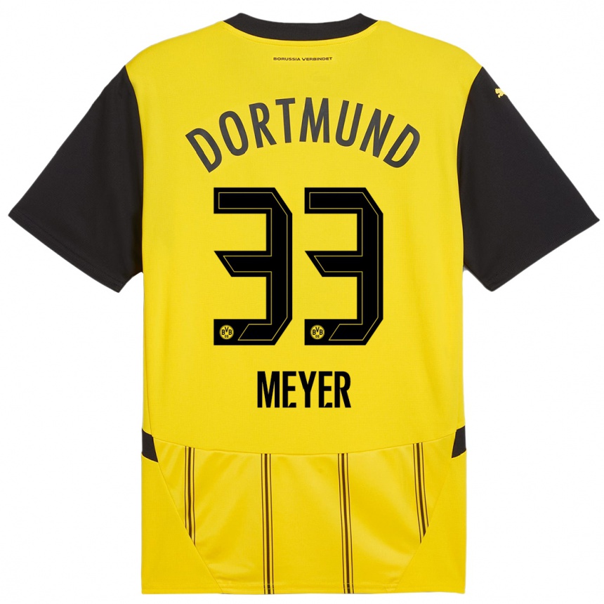 Niño Fútbol Camiseta Alexander Meyer #33 Amarillo Negro 1ª Equipación 2024/25 Argentina