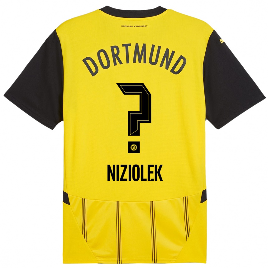 Niño Fútbol Camiseta Alex Niziolek #0 Amarillo Negro 1ª Equipación 2024/25 Argentina