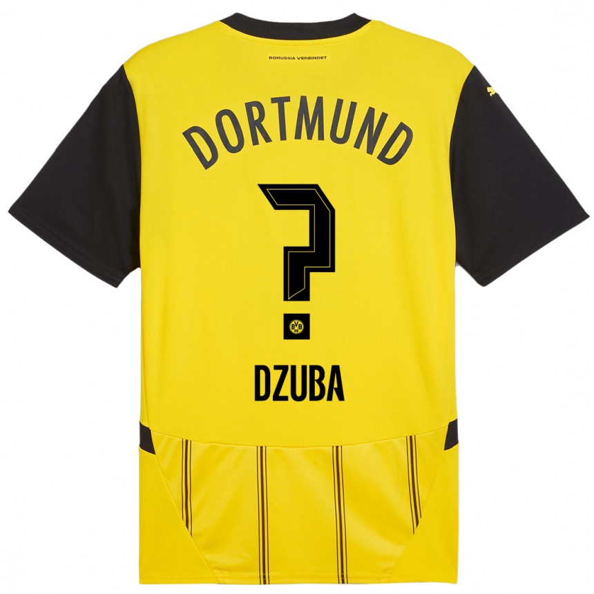 Niño Fútbol Camiseta Fabian Dzuba #0 Amarillo Negro 1ª Equipación 2024/25 Argentina