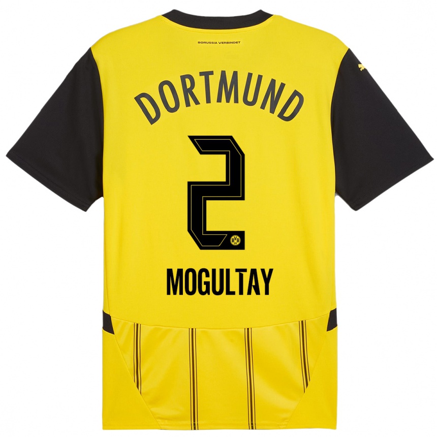 Niño Fútbol Camiseta Baran Mogultay #2 Amarillo Negro 1ª Equipación 2024/25 Argentina