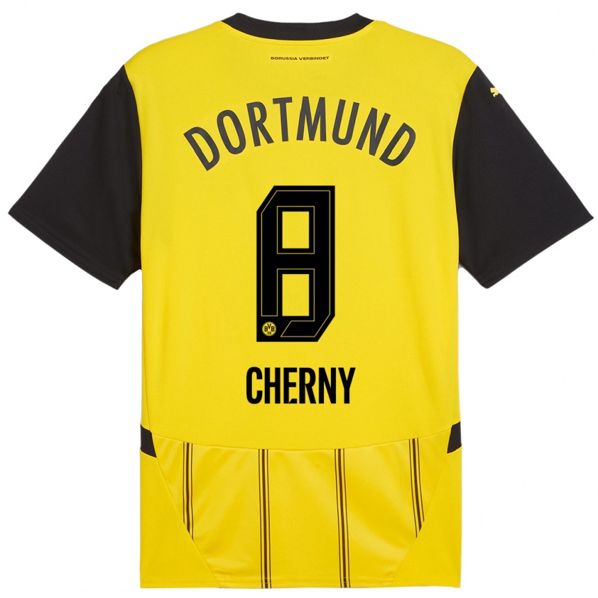 Niño Fútbol Camiseta Nick Cherny #8 Amarillo Negro 1ª Equipación 2024/25 Argentina