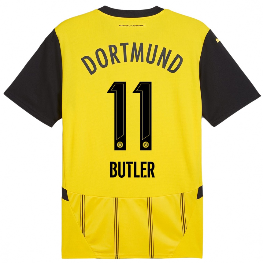 Niño Fútbol Camiseta Justin Butler #11 Amarillo Negro 1ª Equipación 2024/25 Argentina