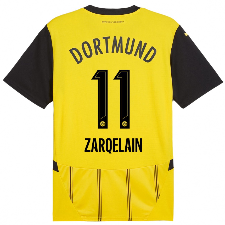 Niño Fútbol Camiseta Fadi Zarqelain #11 Amarillo Negro 1ª Equipación 2024/25 Argentina