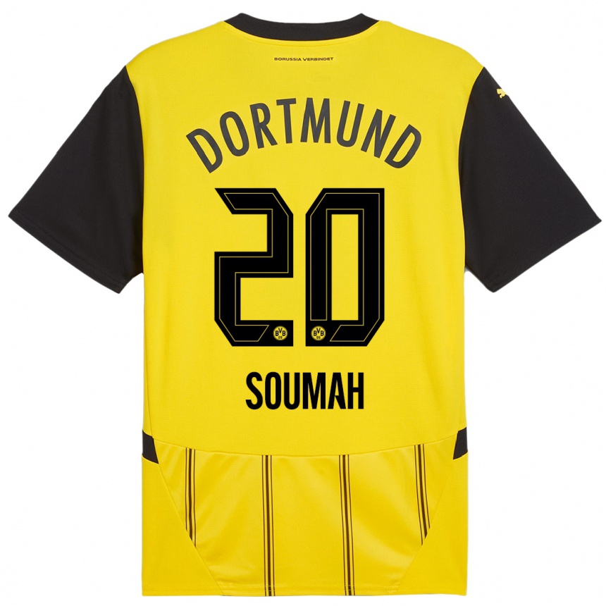 Niño Fútbol Camiseta Moussa Soumah #20 Amarillo Negro 1ª Equipación 2024/25 Argentina