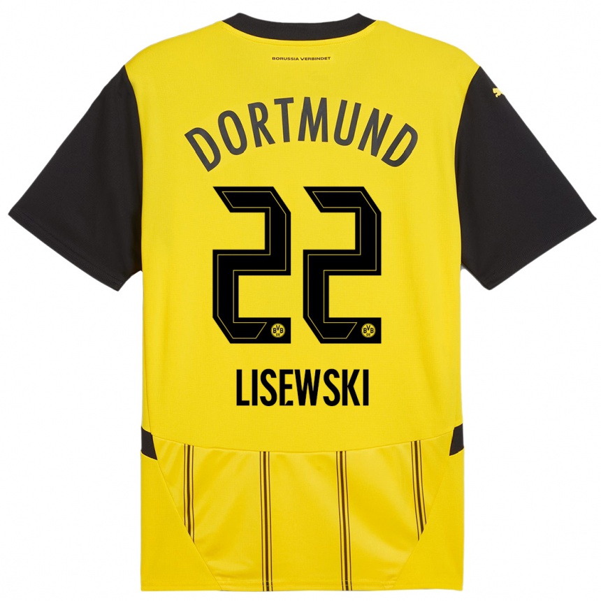 Niño Fútbol Camiseta Robin Lisewski #22 Amarillo Negro 1ª Equipación 2024/25 Argentina