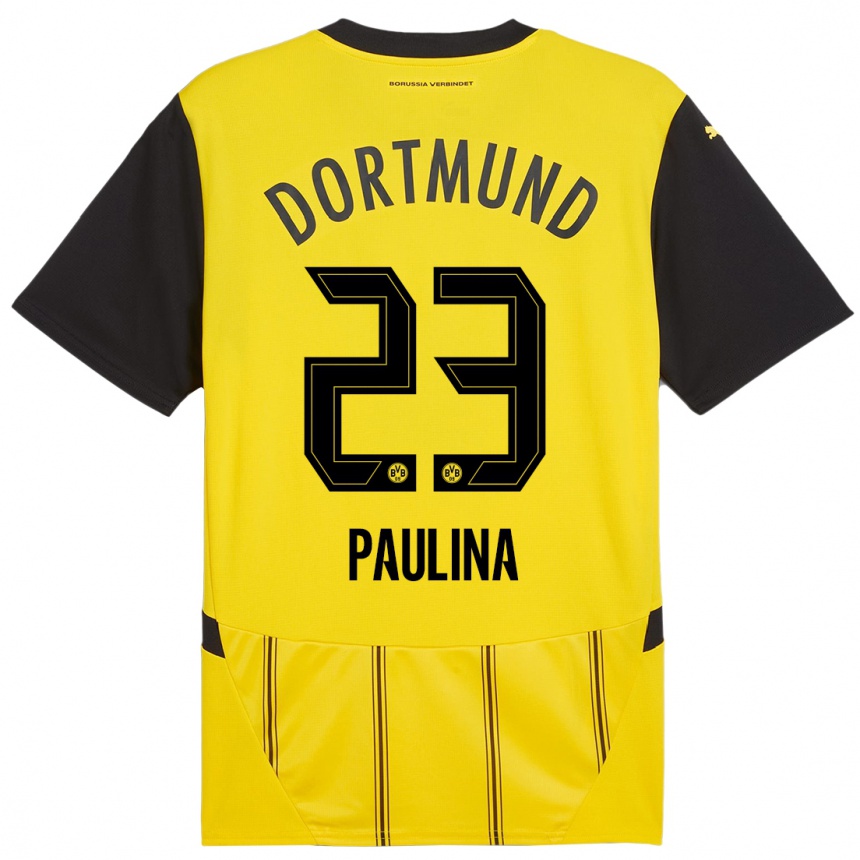 Niño Fútbol Camiseta Jordi Paulina #23 Amarillo Negro 1ª Equipación 2024/25 Argentina