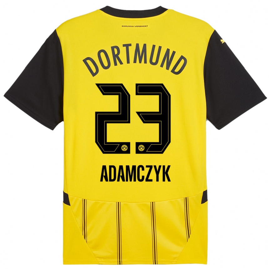 Niño Fútbol Camiseta Nico Adamczyk #23 Amarillo Negro 1ª Equipación 2024/25 Argentina