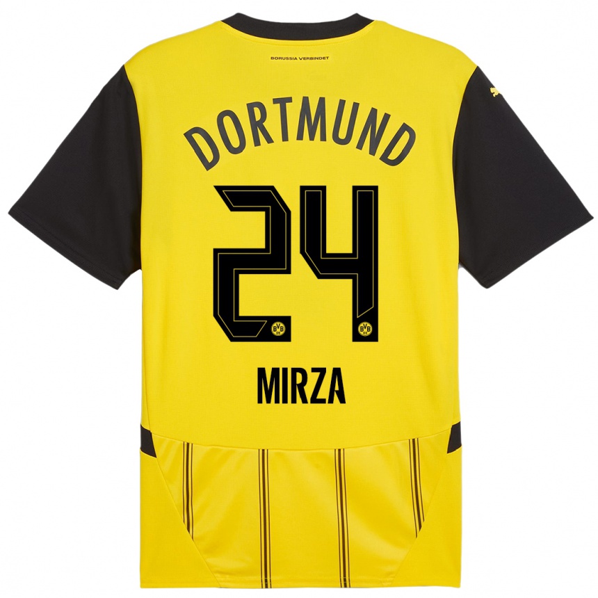 Niño Fútbol Camiseta Marwan-Omir Mirza #24 Amarillo Negro 1ª Equipación 2024/25 Argentina