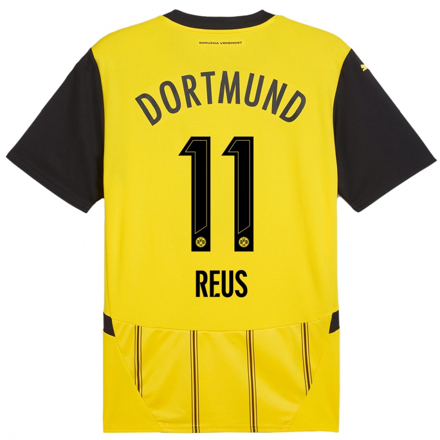 Niño Fútbol Camiseta Marco Reus #11 Amarillo Negro 1ª Equipación 2024/25 Argentina