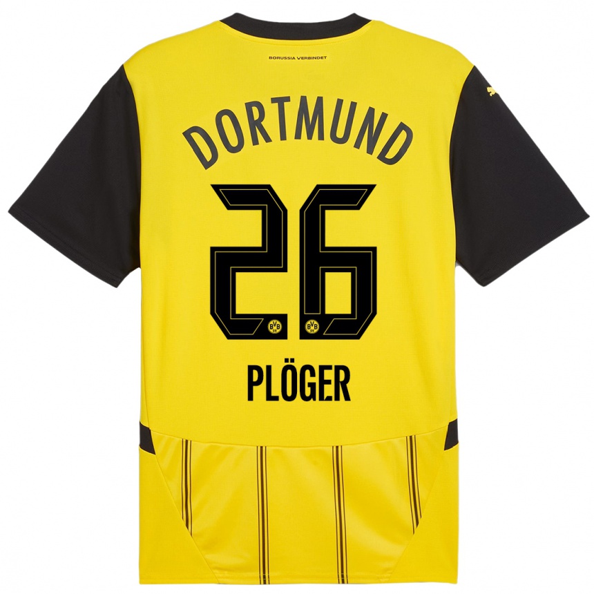 Niño Fútbol Camiseta Dustin Plöger #26 Amarillo Negro 1ª Equipación 2024/25 Argentina