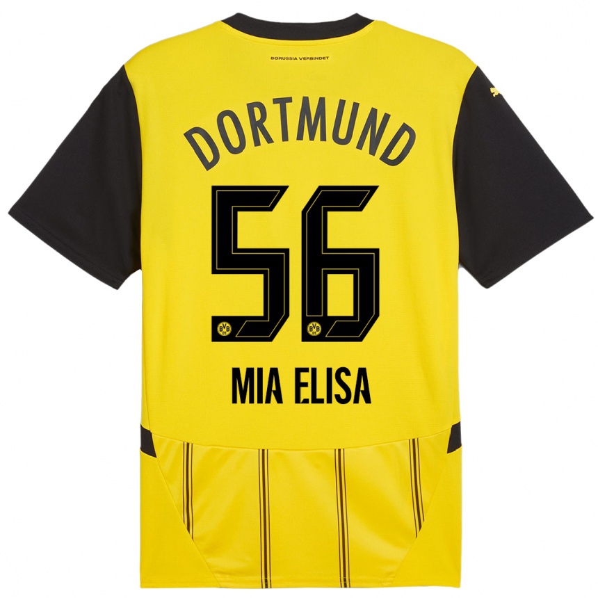 Niño Fútbol Camiseta Bomnuter Mia Elisa #56 Amarillo Negro 1ª Equipación 2024/25 Argentina