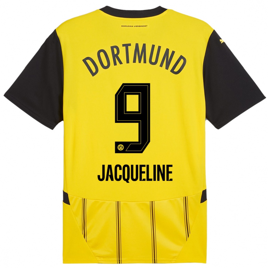 Niño Fútbol Camiseta Moreno Jacqueline #9 Amarillo Negro 1ª Equipación 2024/25 Argentina