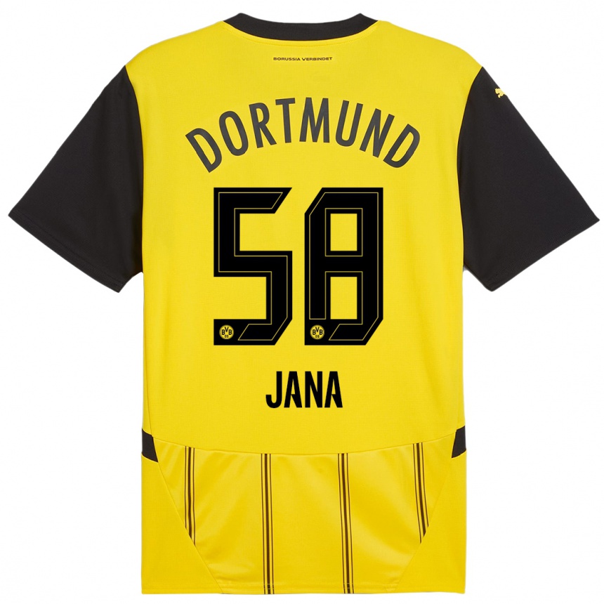 Niño Fútbol Camiseta Nordberg Jana #58 Amarillo Negro 1ª Equipación 2024/25 Argentina