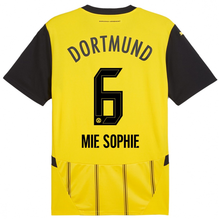 Niño Fútbol Camiseta Sando Mie Sophie #6 Amarillo Negro 1ª Equipación 2024/25 Argentina