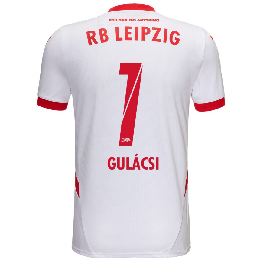 Niño Fútbol Camiseta Péter Gulácsi #1 Blanco Rojo 1ª Equipación 2024/25 Argentina