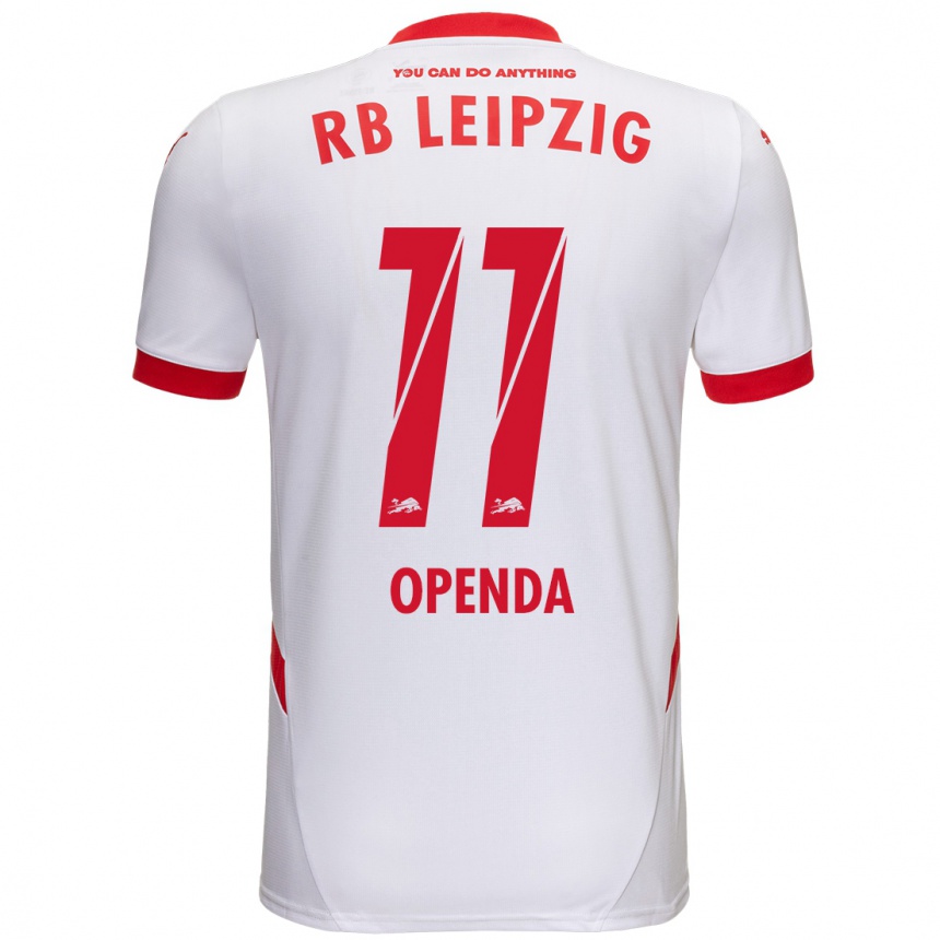 Niño Fútbol Camiseta Loïs Openda #11 Blanco Rojo 1ª Equipación 2024/25 Argentina