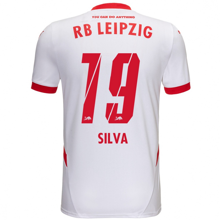 Niño Fútbol Camiseta André Silva #19 Blanco Rojo 1ª Equipación 2024/25 Argentina