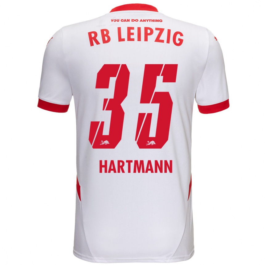 Niño Fútbol Camiseta Fabrice Hartmann #35 Blanco Rojo 1ª Equipación 2024/25 Argentina