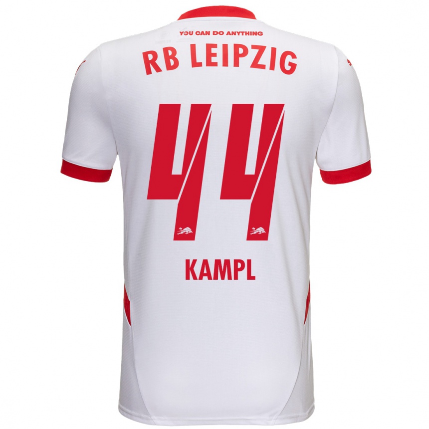 Niño Fútbol Camiseta Kevin Kampl #44 Blanco Rojo 1ª Equipación 2024/25 Argentina