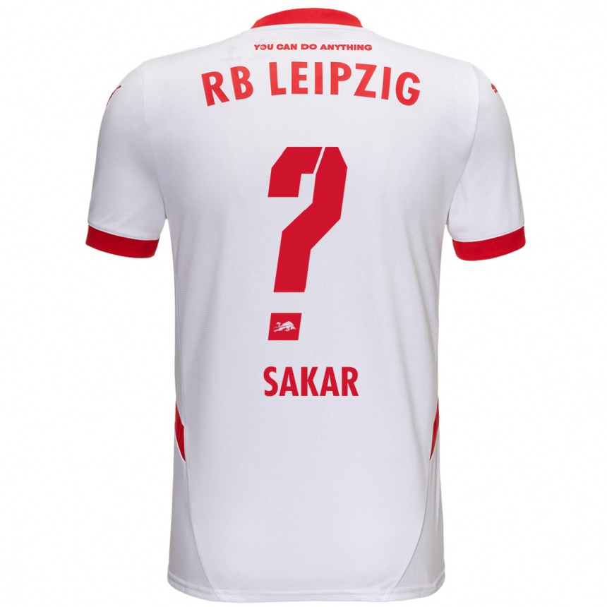 Niño Fútbol Camiseta Faik Sakar #0 Blanco Rojo 1ª Equipación 2024/25 Argentina