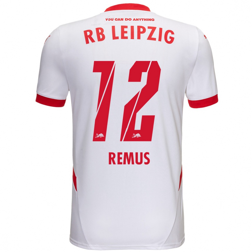 Niño Fútbol Camiseta Niklas Remus #12 Blanco Rojo 1ª Equipación 2024/25 Argentina