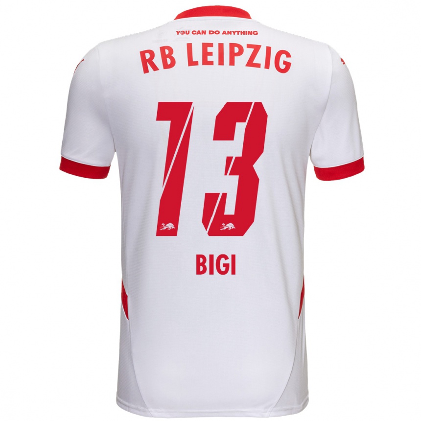 Niño Fútbol Camiseta Samim Bigi #13 Blanco Rojo 1ª Equipación 2024/25 Argentina