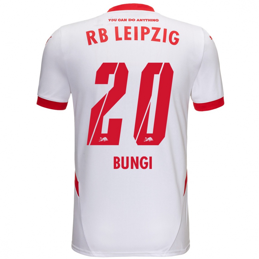 Niño Fútbol Camiseta Joyeux Masanka Bungi #20 Blanco Rojo 1ª Equipación 2024/25 Argentina