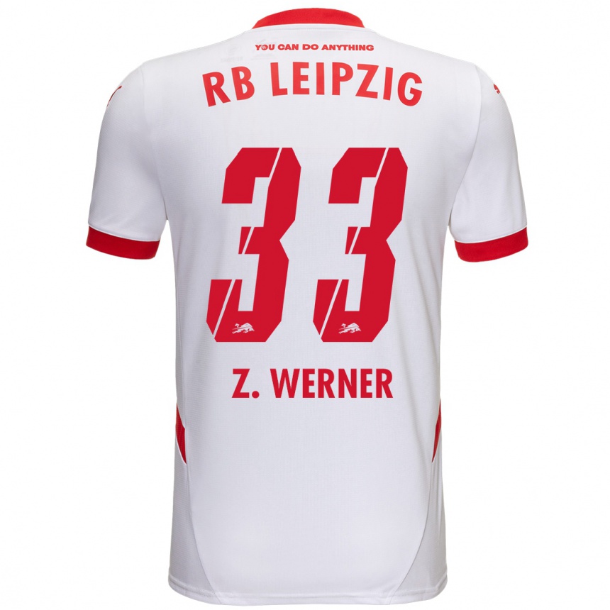 Niño Fútbol Camiseta Zoé Werner #33 Blanco Rojo 1ª Equipación 2024/25 Argentina