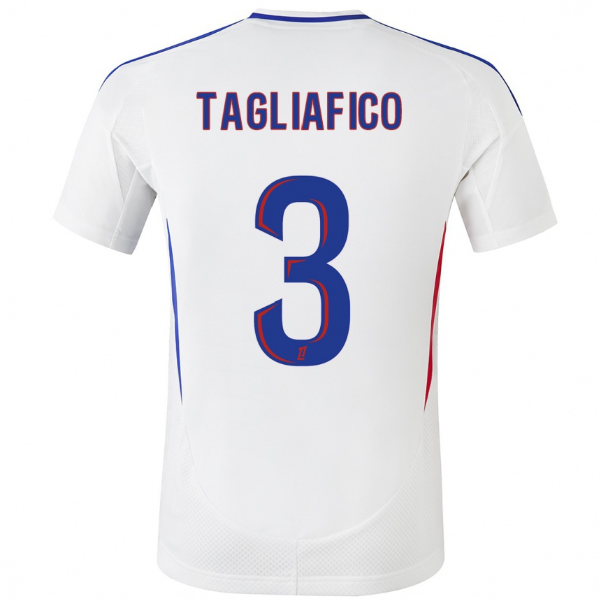 Niño Fútbol Camiseta Nicolas Tagliafico #3 Blanco Azul 1ª Equipación 2024/25 Argentina