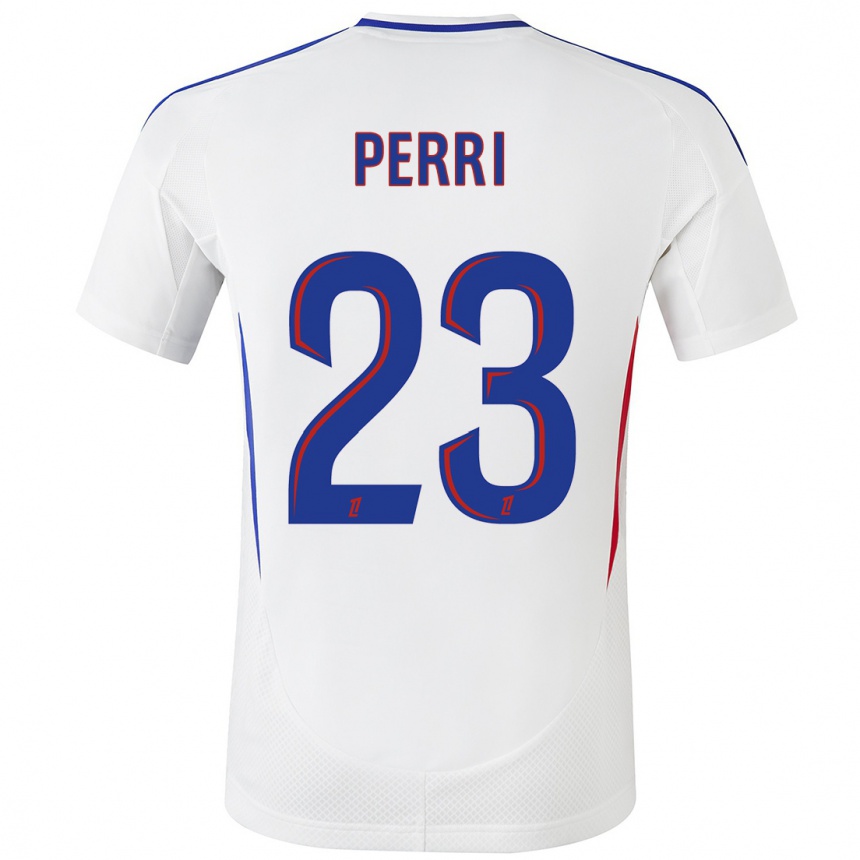 Niño Fútbol Camiseta Lucas Perri #23 Blanco Azul 1ª Equipación 2024/25 Argentina