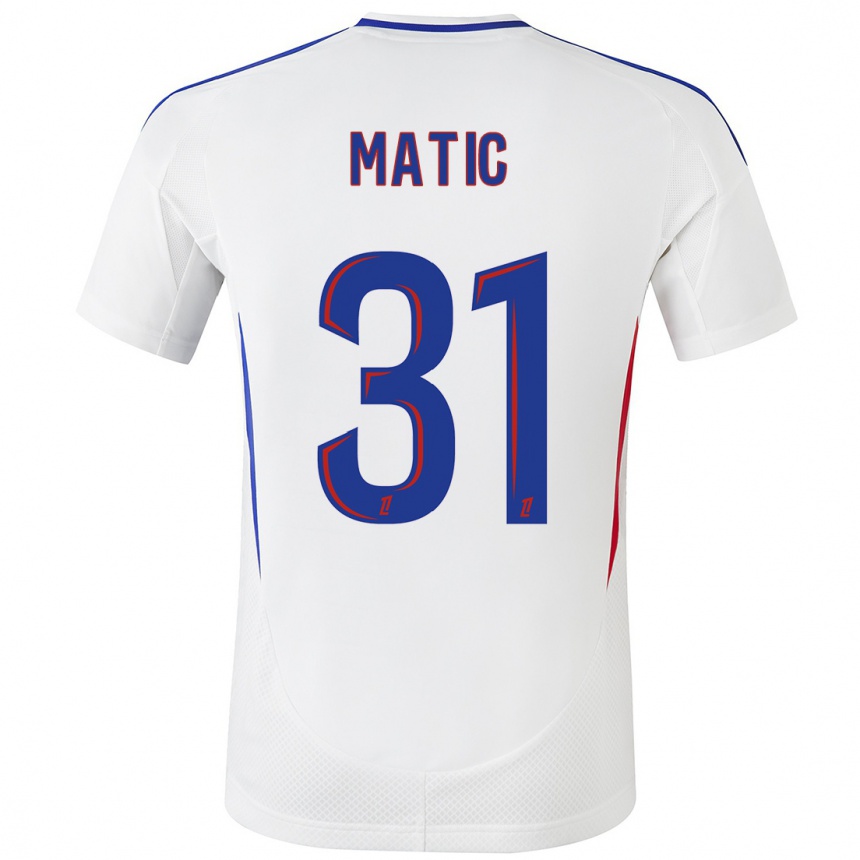 Niño Fútbol Camiseta Nemanja Matic #31 Blanco Azul 1ª Equipación 2024/25 Argentina