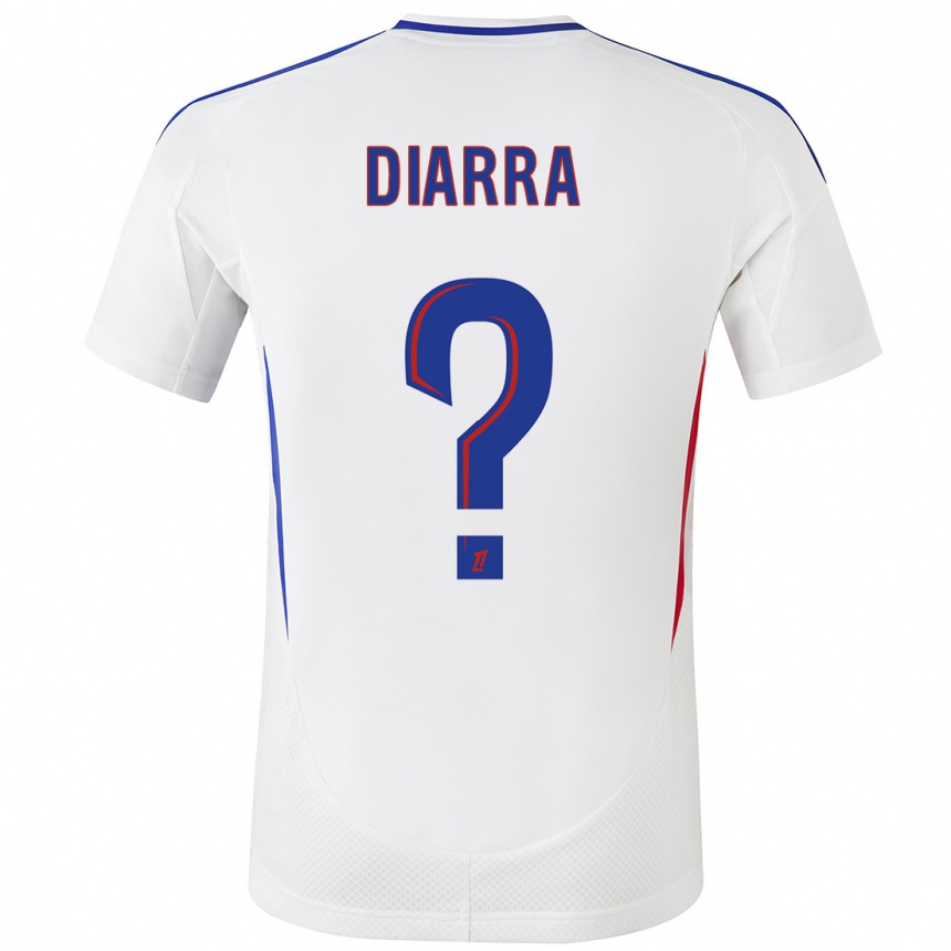 Niño Fútbol Camiseta Lassine Diarra #0 Blanco Azul 1ª Equipación 2024/25 Argentina