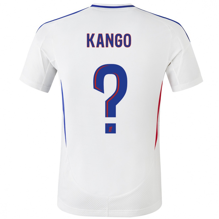 Niño Fútbol Camiseta Steeve Kango #0 Blanco Azul 1ª Equipación 2024/25 Argentina