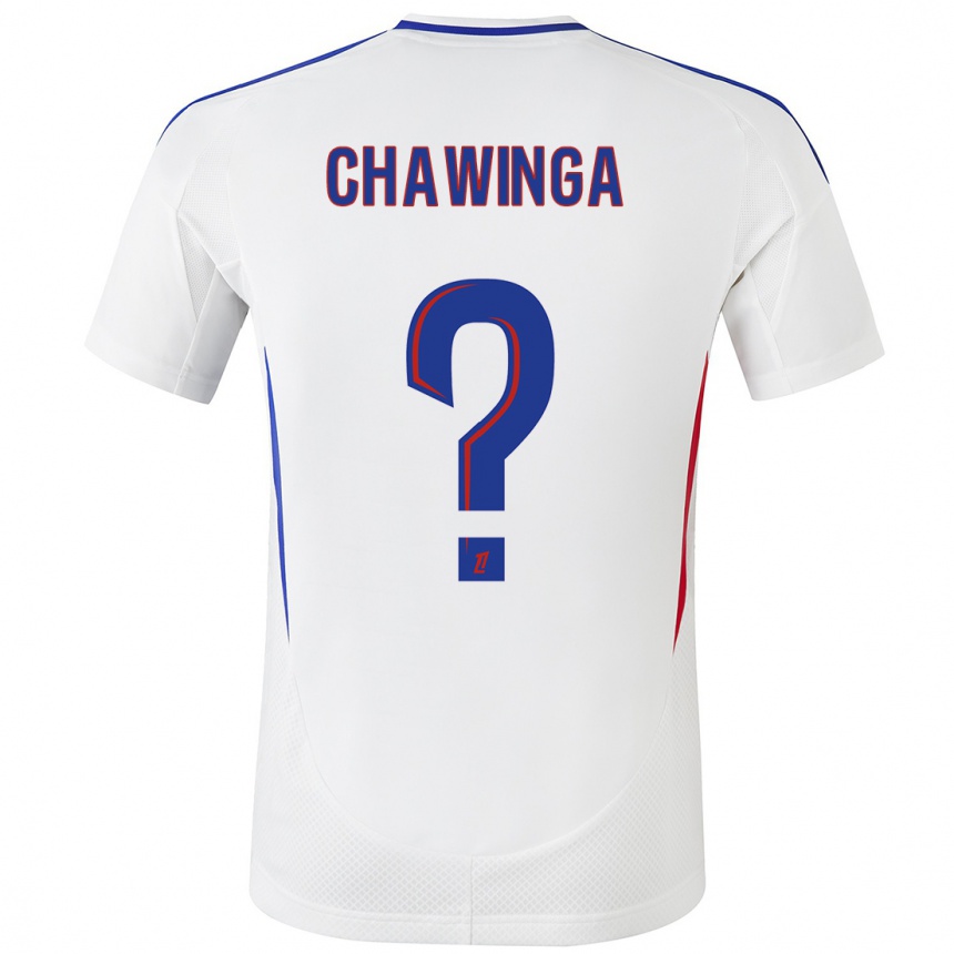 Niño Fútbol Camiseta Tabitha Chawinga #0 Blanco Azul 1ª Equipación 2024/25 Argentina