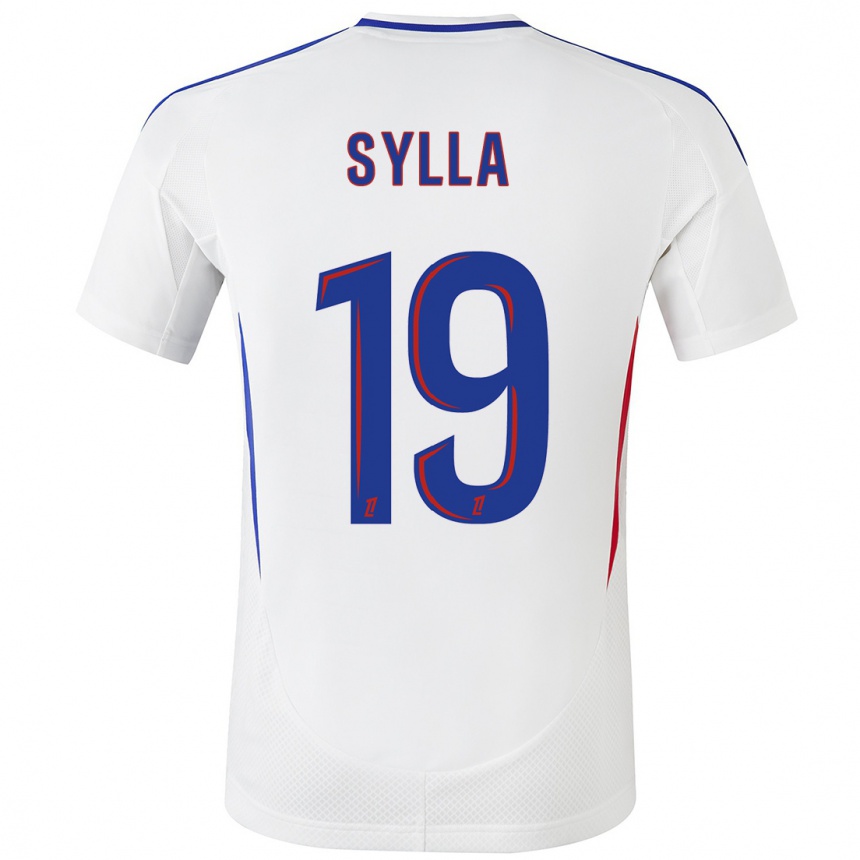 Niño Fútbol Camiseta Kysha Sylla #19 Blanco Azul 1ª Equipación 2024/25 Argentina