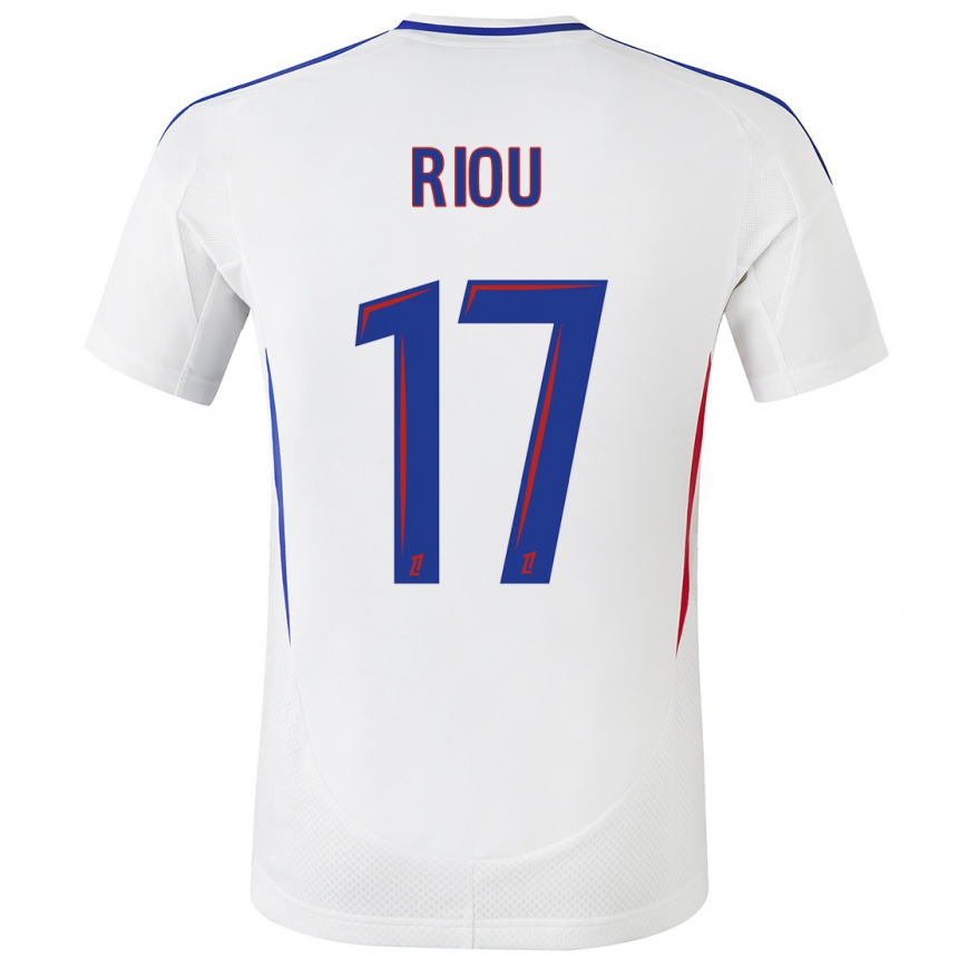 Niño Fútbol Camiseta Remy Riou #17 Blanco Azul 1ª Equipación 2024/25 Argentina