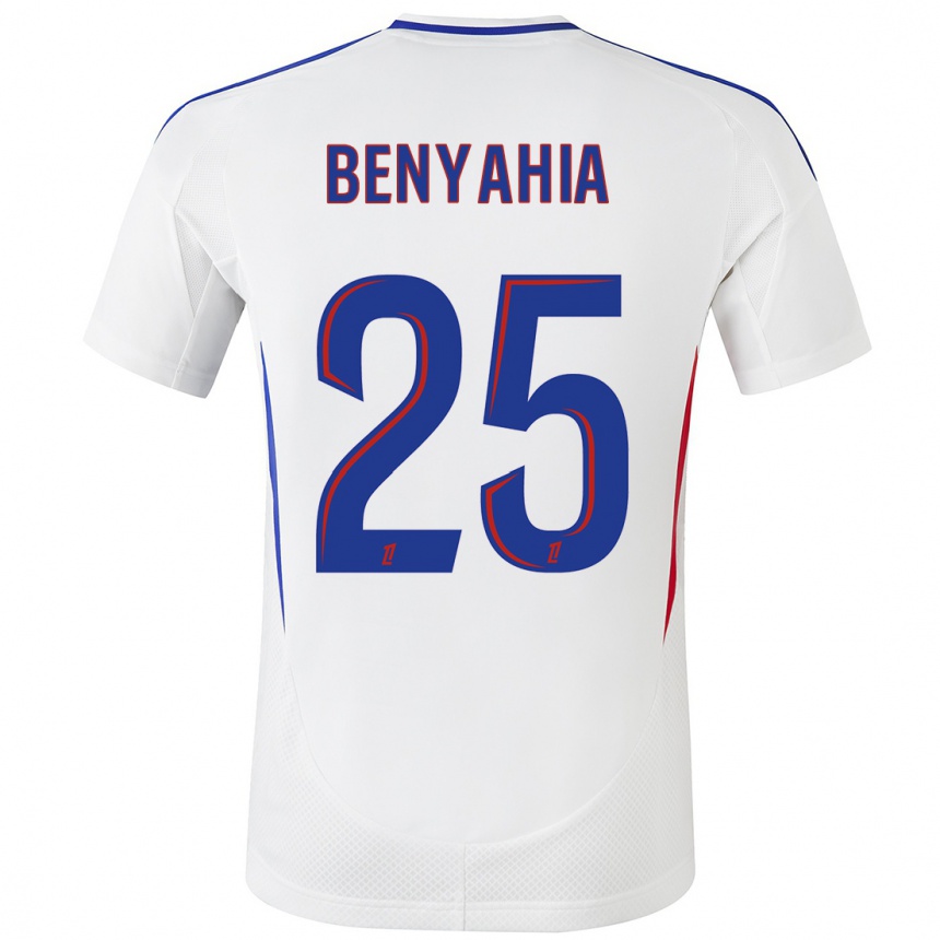 Niño Fútbol Camiseta Ines Benyahia #25 Blanco Azul 1ª Equipación 2024/25 Argentina