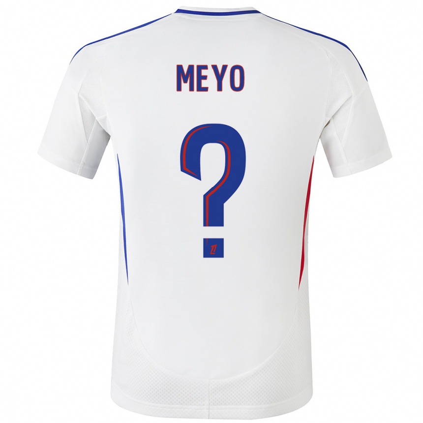 Niño Fútbol Camiseta Bryan Meyo #0 Blanco Azul 1ª Equipación 2024/25 Argentina