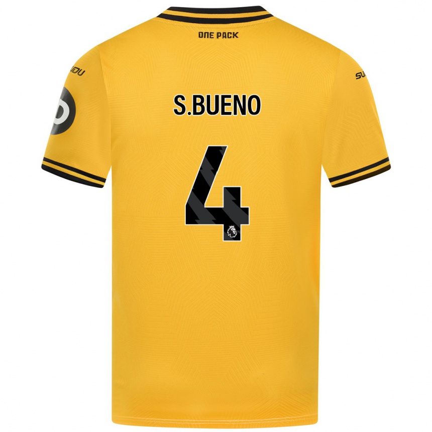 Niño Fútbol Camiseta Santiago Bueno #4 Amarillo 1ª Equipación 2024/25 Argentina