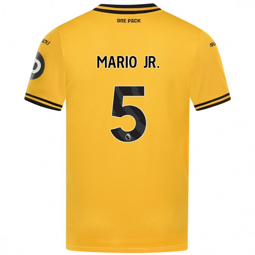 Niño Fútbol Camiseta Mario Lemina #5 Amarillo 1ª Equipación 2024/25 Argentina