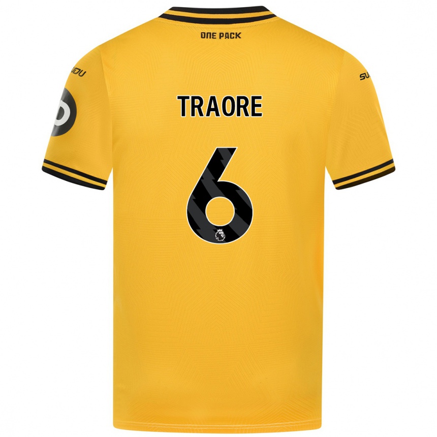 Niño Fútbol Camiseta Boubacar Traoré #6 Amarillo 1ª Equipación 2024/25 Argentina