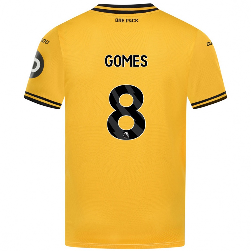 Niño Fútbol Camiseta João Gomes #8 Amarillo 1ª Equipación 2024/25 Argentina