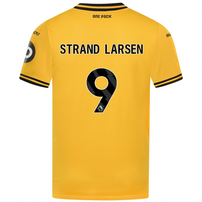 Niño Fútbol Camiseta Jørgen Strand Larsen #9 Amarillo 1ª Equipación 2024/25 Argentina