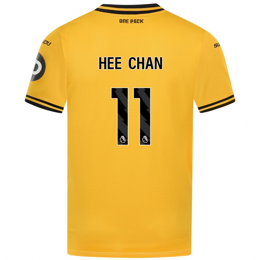 Niño Fútbol Camiseta Hee-Chan Hwang #11 Amarillo 1ª Equipación 2024/25 Argentina