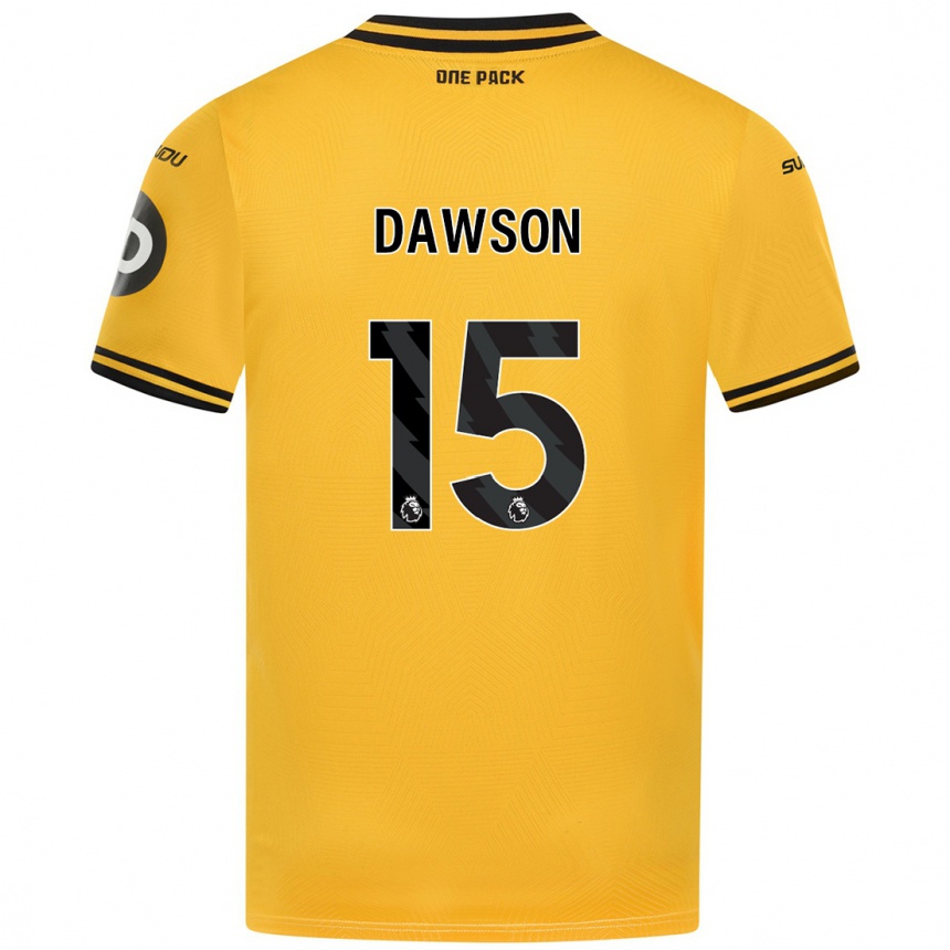 Niño Fútbol Camiseta Craig Dawson #15 Amarillo 1ª Equipación 2024/25 Argentina