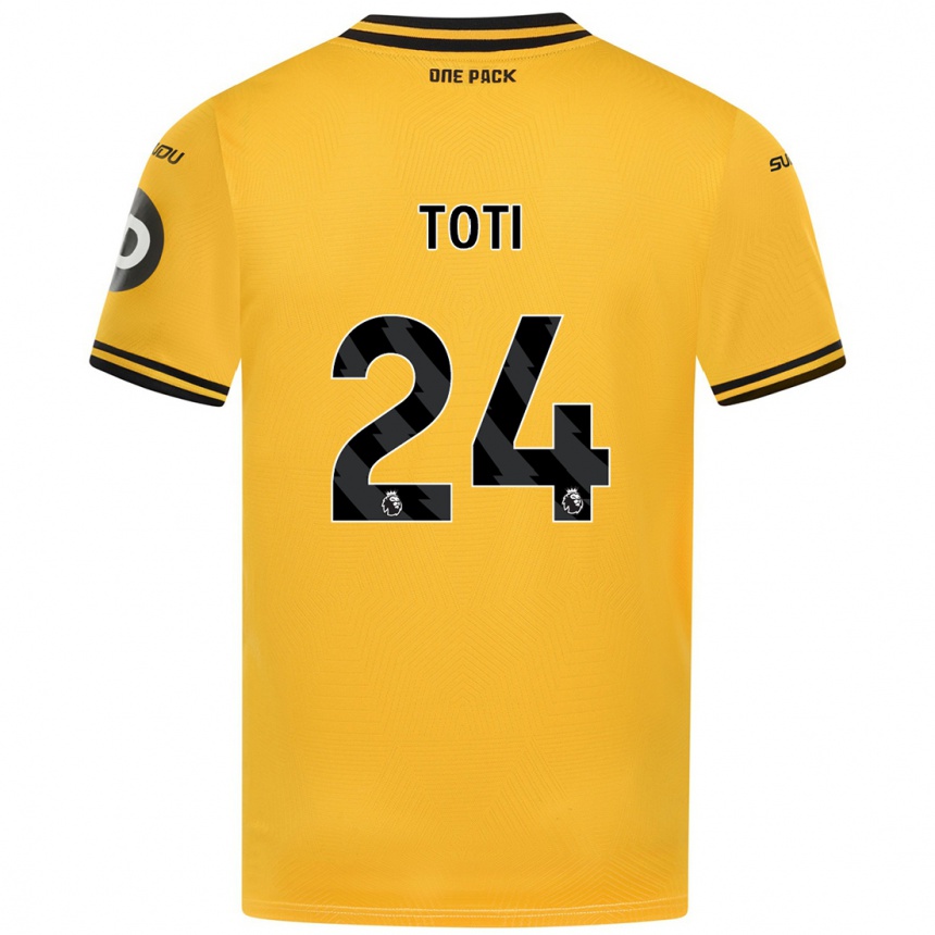 Niño Fútbol Camiseta Toti #24 Amarillo 1ª Equipación 2024/25 Argentina