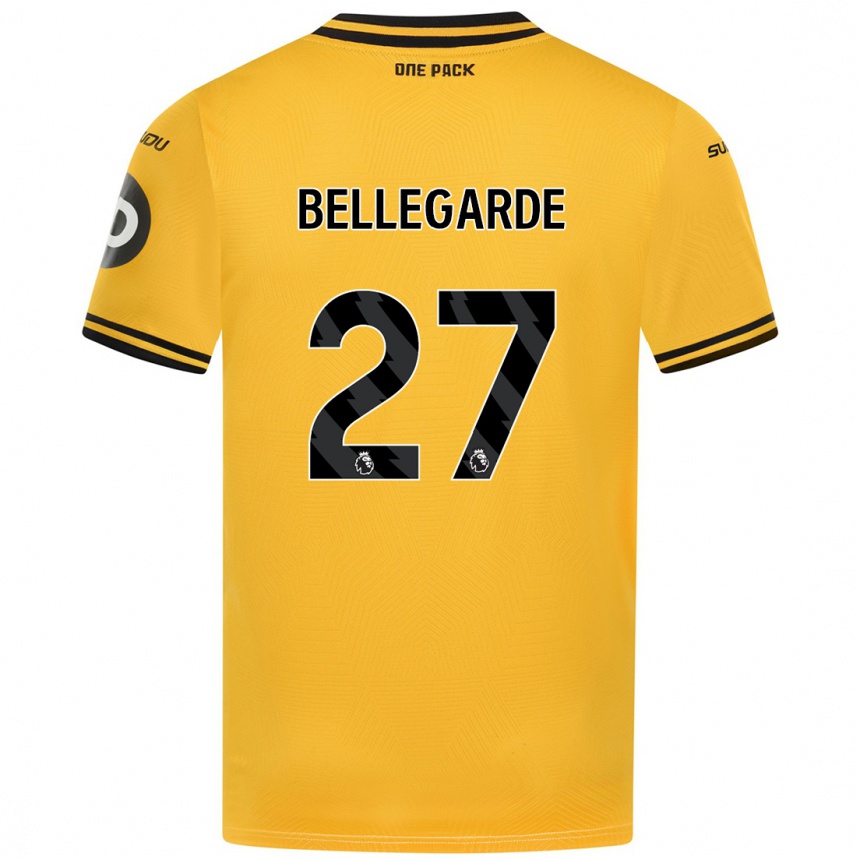 Niño Fútbol Camiseta Jean-Ricner Bellegarde #27 Amarillo 1ª Equipación 2024/25 Argentina